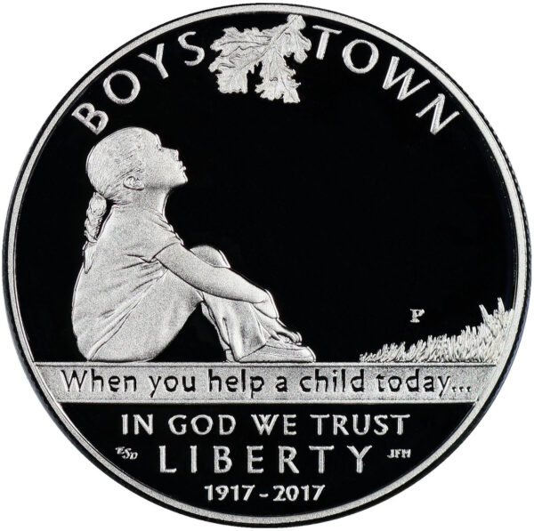 2017-P Boys Town Centennial Commemorative $1 Silver Proof OGP