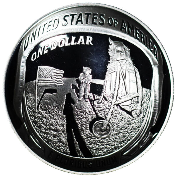 2019-P Apollo Eleven 50th Anniversary Commemorative $1 Silver Proof OGP - Image 2