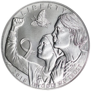 2018-P Breast Cancer Awareness Commemorative $1 Silver Uncirculated OGP