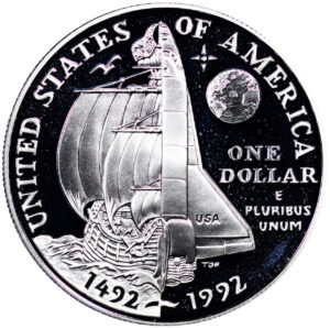 1992-P Columbus Quincentenary Commemorative $1 Silver Proof OGP