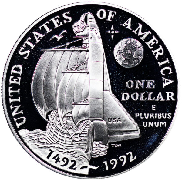 1992-P Columbus Quincentenary Commemorative $1 Silver Proof OGP