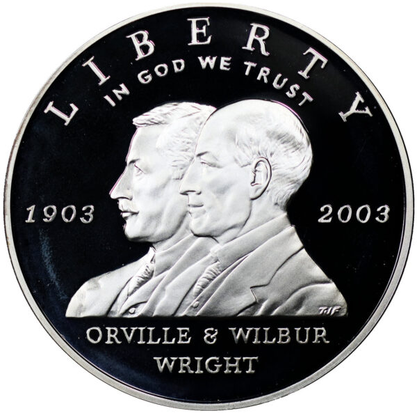 2003-P First Flight Centennial Commemorative $1 Silver Proof OGP