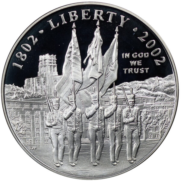 2002-W United States Military Academy Bicentennial Commemorative $1 Silver Proof OGP