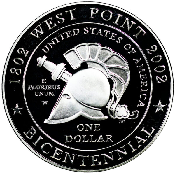 2002-W United States Military Academy Bicentennial Commemorative $1 Silver Proof OGP - Image 2