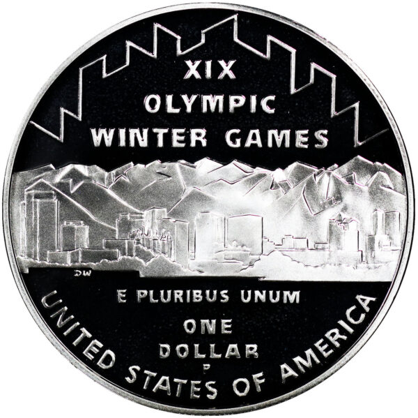 2002-P Salt Lake Olympic Winter Games Commemorative $1 Silver Proof OGP - Image 2