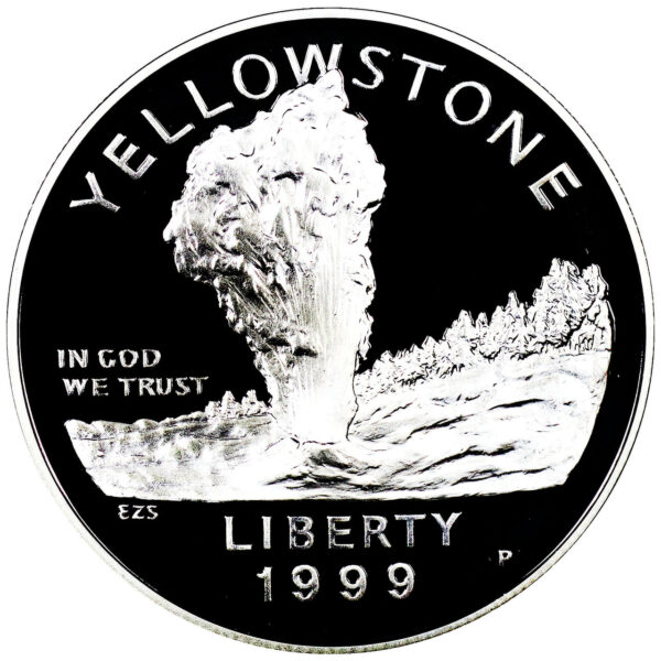 1999-P Yellowstone National Park Commemorative $1 Silver Proof OGP