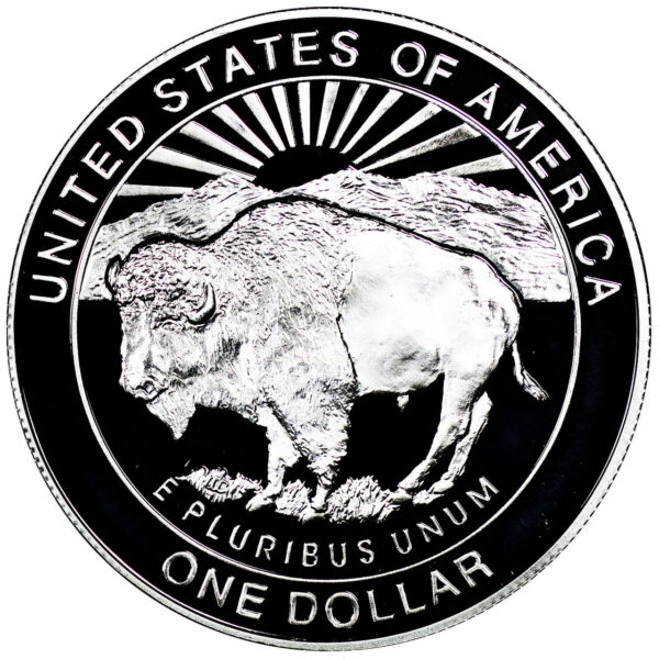 1999-P Yellowstone National Park Commemorative $1 Silver Proof OGP - Image 2