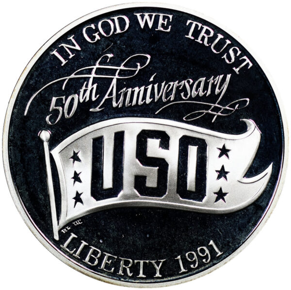 1991-S USO 50th Anniversary Commemorative $1 Silver Proof OGP