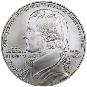 2005-P Chief Justice John Marshall Commemorative $1 Silver Uncirculated OGP
