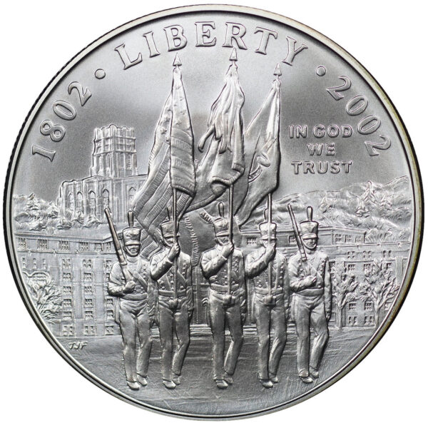 2002-W United States Military Academy Bicentennial Commemorative $1 Silver Uncirculated OGP
