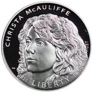 2021-P Christa Mcauliffe Commemorative $1 Silver Proof OGP