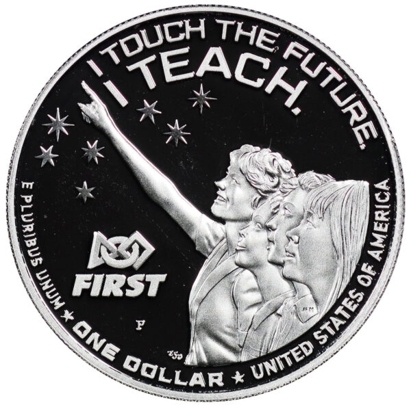 2021-P Christa Mcauliffe Commemorative $1 Silver Proof OGP - Image 2