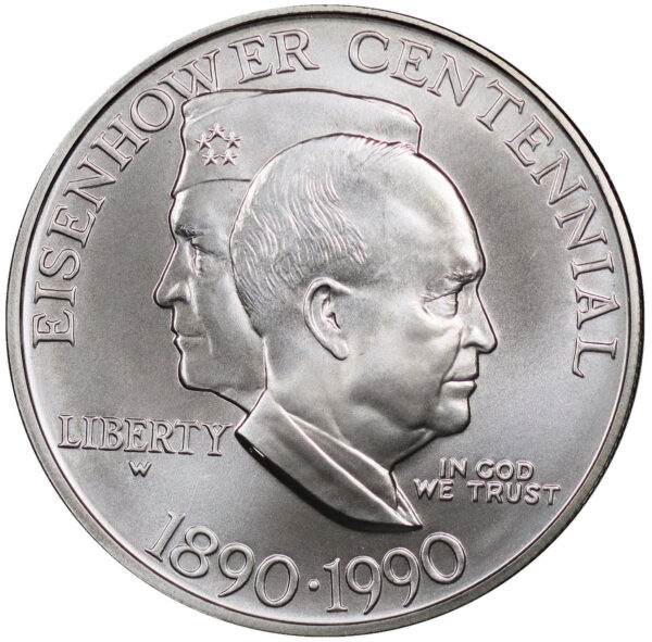 1990-W Eisenhower Centennial Commemorative $1 Silver Uncirculated OGP