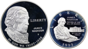 1993-S Two Coin Piece Bill of Rights Commemorative $1 Silver Proof OGP