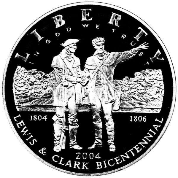 2004-P Lewis and Clark Bicentennial Commemorative $1 Silver Proof OGP