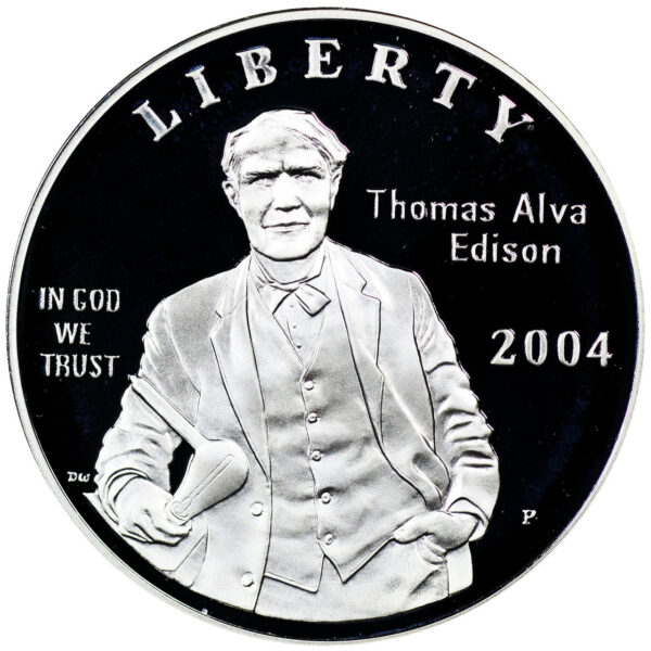 2004-P Thomas Alva Edison Commemorative $1 Silver Proof OGP