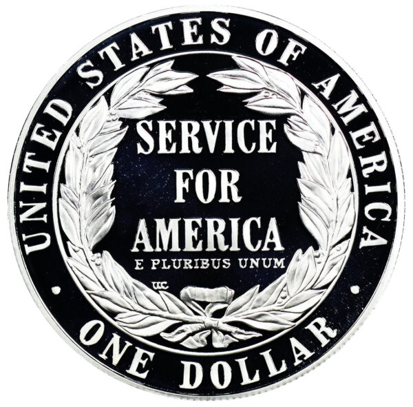 1996-S National Community Service Commemorative $1 Silver Proof OGP - Image 2
