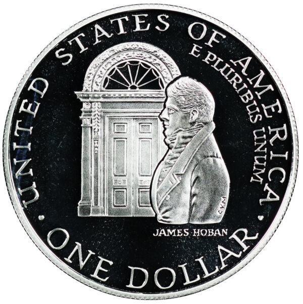 1992-W White House 200th Anniversary Commemorative $1 Silver Proof OGP - Image 2