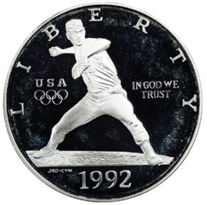 1992-S U.S. Olympic Commemorative $1 Silver Proof OGP