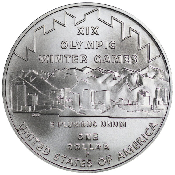 2002-P Salt Lake U.S. Olympic Commemorative $1 Silver Uncirculated OGP - Image 2