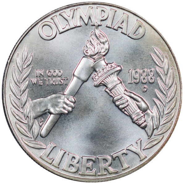 1988-D U.S. Olympic Commemorative $1 Silver Uncirculated OGP