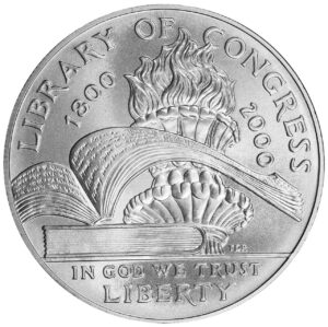2000-P Library of Congress Commemorative $1 Silver Uncirculated OGP