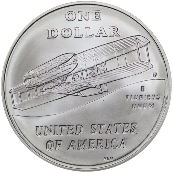 2003-P First Flight Centennial Commemorative $1 Silver Uncirculated OGP - Image 2