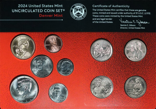 Gallery image of this 2024 Uncirculated U.S. Mint Set