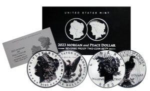 2023-P Morgan and Peace Dollar Reverse Proof Two-Coin Set