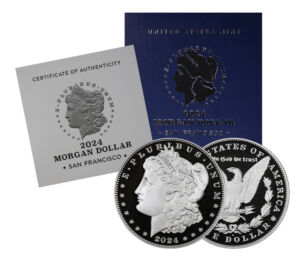 Obverse of this 2024-S Peace Dollar Proof With Box & COA