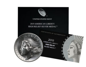 2019-P 2.5 oz Silver American Liberty High Relief with COA