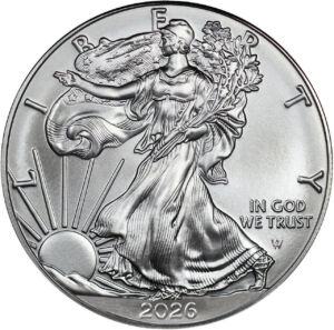 Featured image of this 2026 American Silver Eagle BU