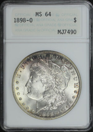 Obverse of this 1898-O Morgan Dollar ANACS MS-64