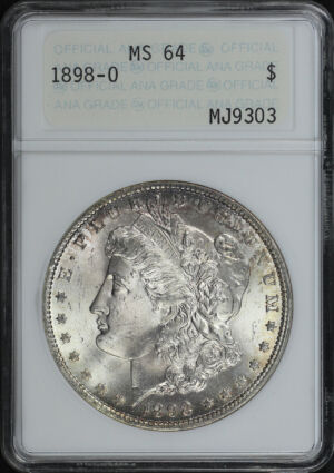 Obverse of this 1898-O Morgan Dollar ANACS MS-64