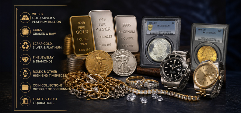 Trusted Buyers for Collections, Estates, Bullion, Jewelry, and Valuable Assets